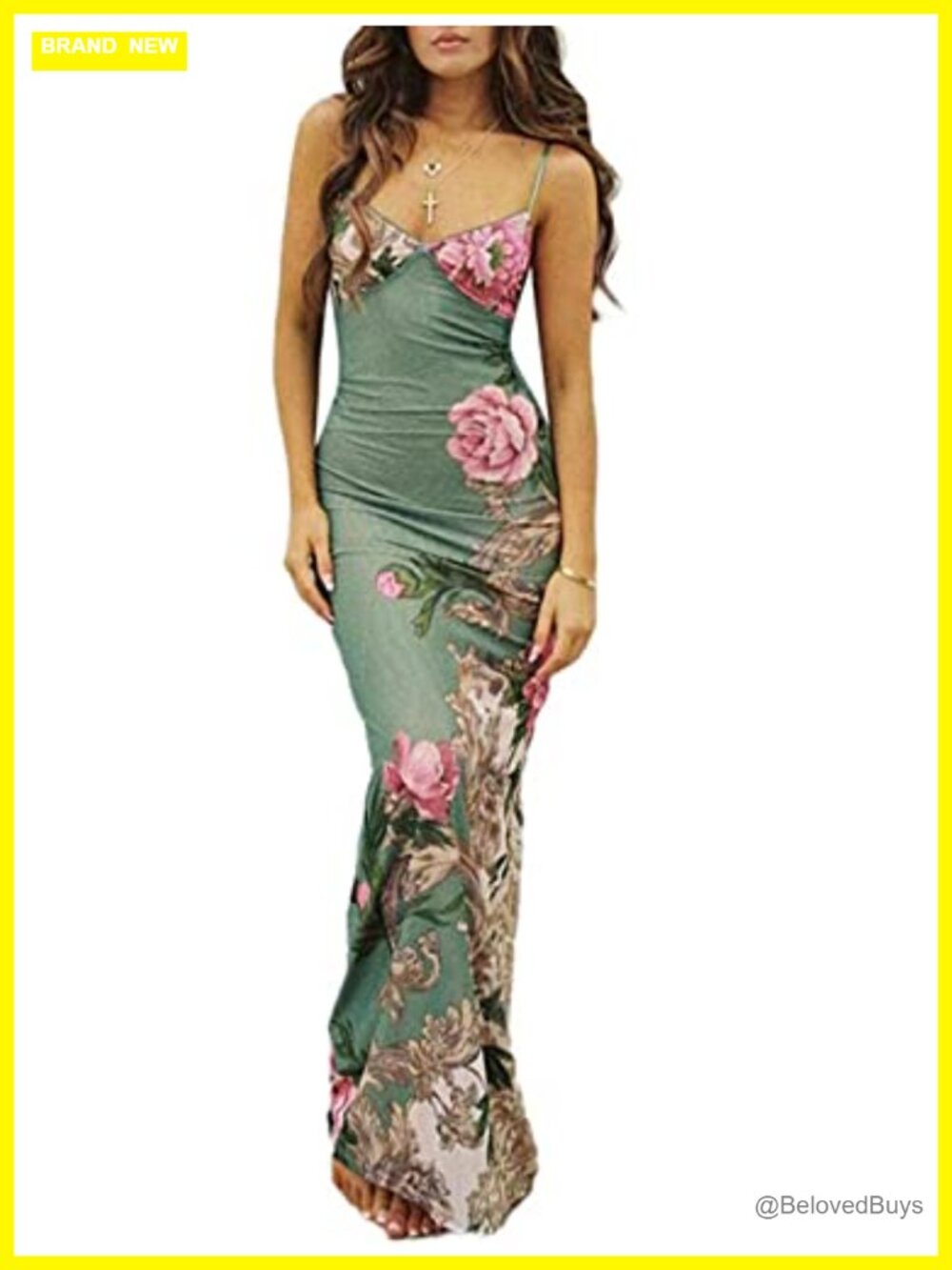 Vintage Spaghetti Strap Maxi Dress Low Cut Backless Satin Slip Y2k Cami Bodycon